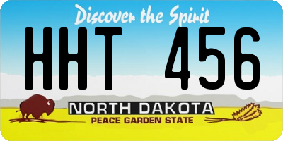 ND license plate HHT456