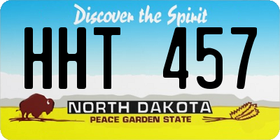 ND license plate HHT457