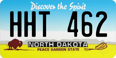 ND license plate HHT462