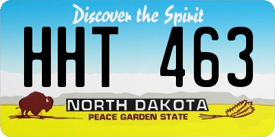 ND license plate HHT463