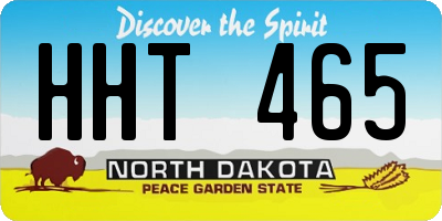 ND license plate HHT465
