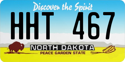 ND license plate HHT467