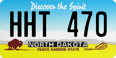 ND license plate HHT470