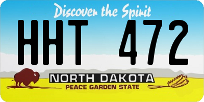 ND license plate HHT472