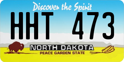 ND license plate HHT473