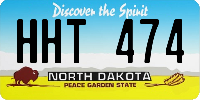ND license plate HHT474