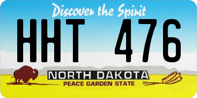 ND license plate HHT476