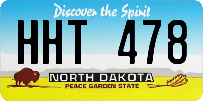 ND license plate HHT478