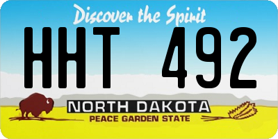 ND license plate HHT492