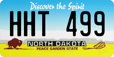 ND license plate HHT499