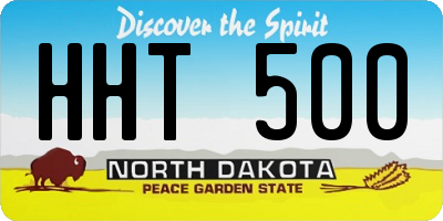 ND license plate HHT500