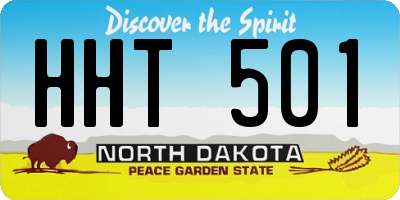 ND license plate HHT501