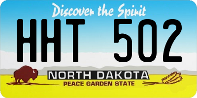 ND license plate HHT502