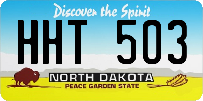 ND license plate HHT503