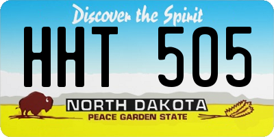 ND license plate HHT505