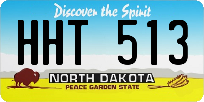 ND license plate HHT513