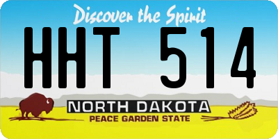 ND license plate HHT514