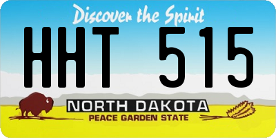 ND license plate HHT515