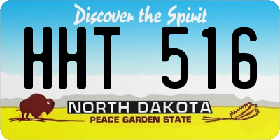 ND license plate HHT516
