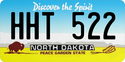 ND license plate HHT522