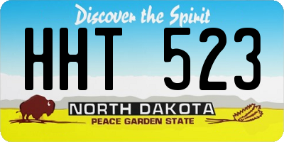 ND license plate HHT523
