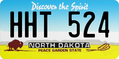 ND license plate HHT524