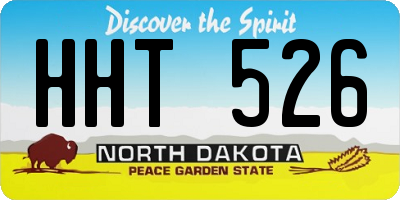 ND license plate HHT526