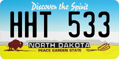 ND license plate HHT533