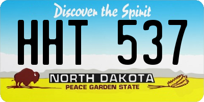 ND license plate HHT537