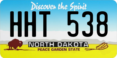 ND license plate HHT538