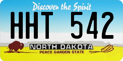 ND license plate HHT542