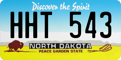 ND license plate HHT543