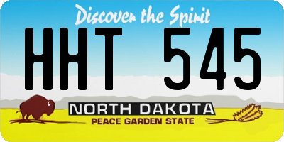 ND license plate HHT545