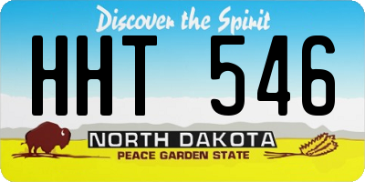 ND license plate HHT546