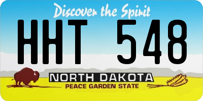 ND license plate HHT548