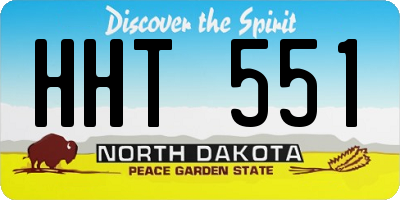 ND license plate HHT551