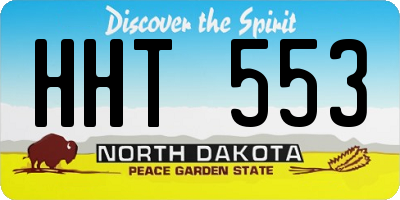 ND license plate HHT553