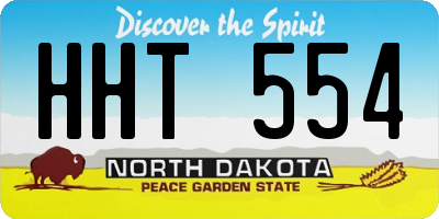 ND license plate HHT554