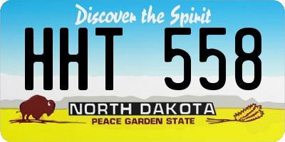 ND license plate HHT558