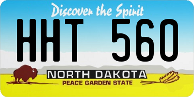 ND license plate HHT560