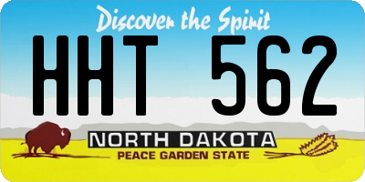 ND license plate HHT562