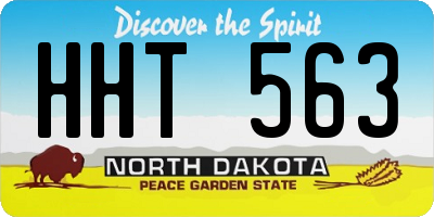 ND license plate HHT563