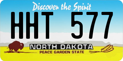 ND license plate HHT577