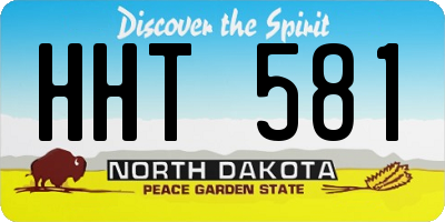 ND license plate HHT581