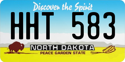 ND license plate HHT583