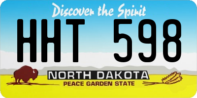 ND license plate HHT598
