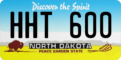 ND license plate HHT600