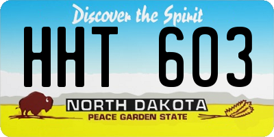 ND license plate HHT603