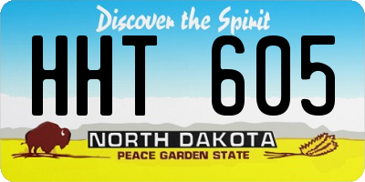 ND license plate HHT605