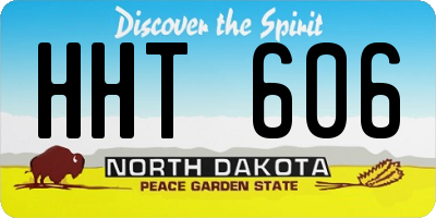 ND license plate HHT606